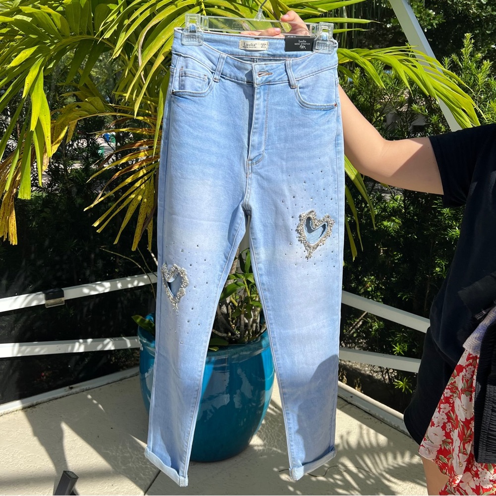 NWT Embellished Jeans from Paris European size 36 (US 6)